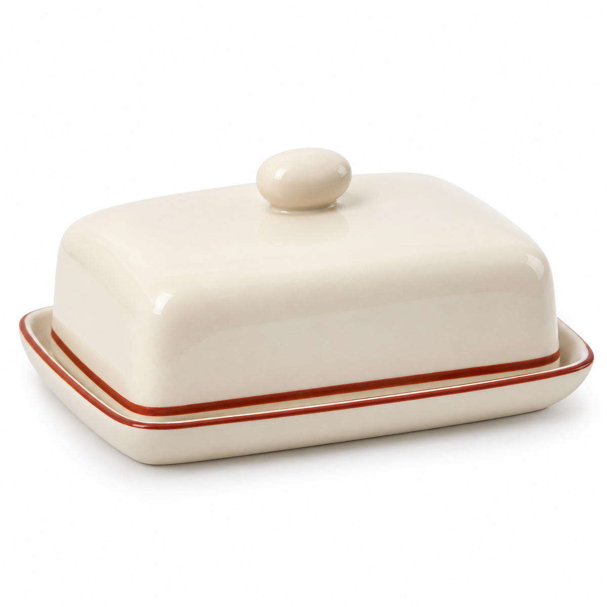 Retro-Butterdose aus Keramik mit Deckel
