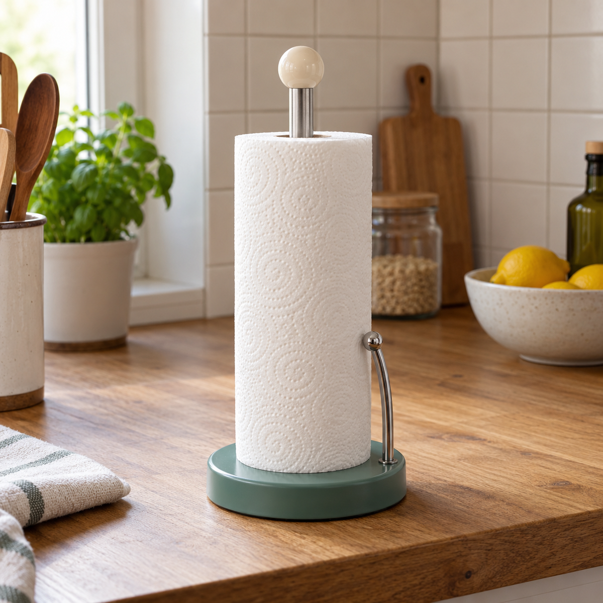 Retro-Küchenrollenhalter für die Arbeitsplatte